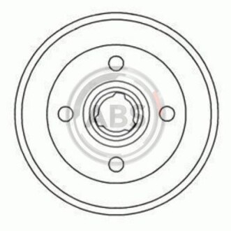 Тормозной барабан задн. Polo/Caddy/Golf/Vento/Passat/Jetta 75-04 A.B.S. 2325S