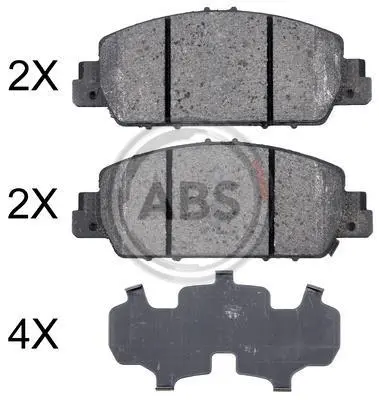 Гальмівні колодки пер. Honda Accord 12- (AKEBONO) A.B.S. 35014 (фото 1)