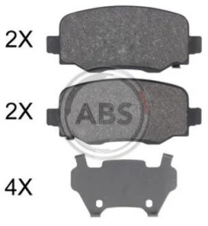 Гальмівні колодки зад. Fiat 500X/Jeep Renegade 14- (LUCAS/TRW) A.B.S. 35039
