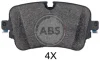 Гальмівні колодки задн. AUDI Q7/TOUAREG III 15- A.B.S. 35113 (фото 1)
