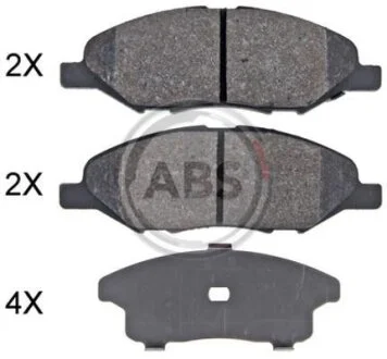 Комплект гальмівних колодок A.B.S. 35131