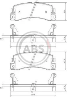 Тормозные колодки зад. Avensis/Corolla/Camry/Corona/Celica/Carina/RX/ES 87-07 A.B.S. 36604
