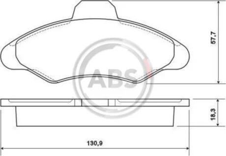 Тормозные колодки пер. Ford Escort/Fiesta 90-02 A.B.S. 36709