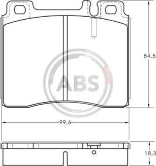 Гальмівні колодки пер. W140/W140/W140/W124/W140 91-99 A.B.S. 36825