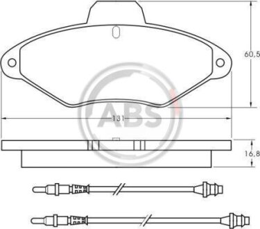 Комплект гальмівних колодок A.B.S. 36836