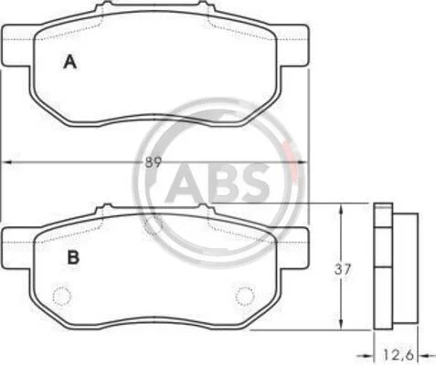 Гальмівні колодки зад. Jazz/City/Fit/Civic/Ballade/CRX 92- A.B.S. 36870 (фото 1)
