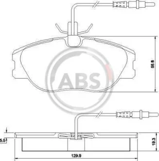 Гальмівні колодки пер. Jumpy/Scudo/Expert 96- (Lucas) A.B.S. 36899