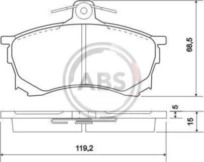 Комплект гальмівних колодок A.B.S. 36918