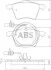 Тормозные колодки пер. T4 2.5TDI 96-03 (R15)(з датчиком) A.B.S. 37141 (фото 1)
