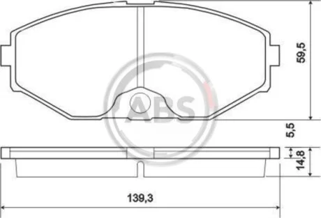 Гальмівні колодки пер. Cefiro/Maxima/QX/J Series/Q45 89-03 A.B.S. 37161