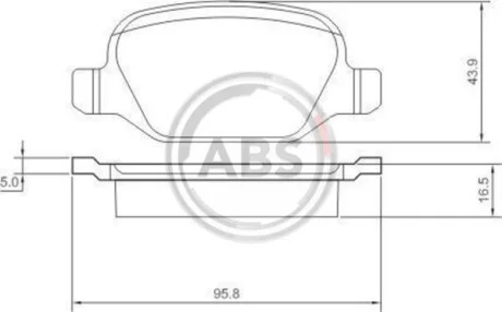 Гальмівні колодки зад. Linea/GT/147/156/Lybra 97- A.B.S. 37184