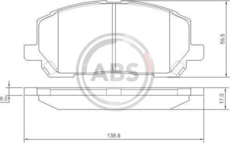 Гальмівні колодки пер. RX (XU10)/Highlander 98-07 (AKEBONO) A.B.S. 37260