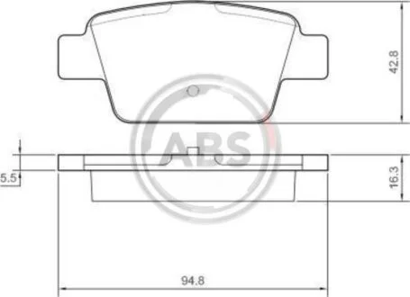 Комплект гальмівних колодок A.B.S. 37291