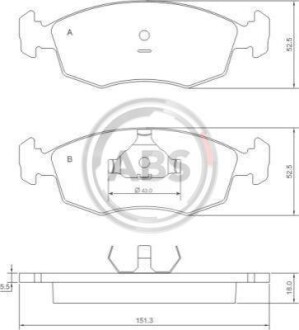 Тормозные колодки пер. Linea/Punto (99-21) A.B.S. 37292