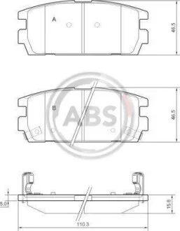 Дисковi колодки заднi A.B.S. 37324