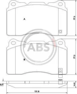 Тормозные колодки пер. Civic/Lancer/Impreza 2.0-2.5 01- A.B.S. 37447