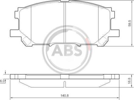 Гальмівні колодки пер. Lexus RX 03-08 (sumitomo) A.B.S. 37458