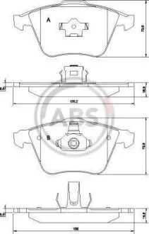 Комплект гальмівних колодок A.B.S. 37464
