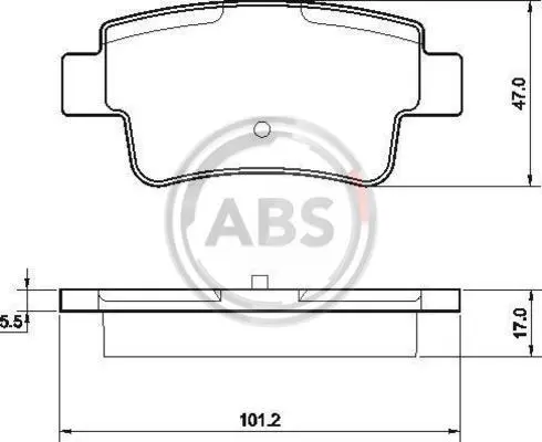 Гальмівні колодки задн. Opel Corsa 06-14 (BOSCH) A.B.S. 37513 (фото 1)