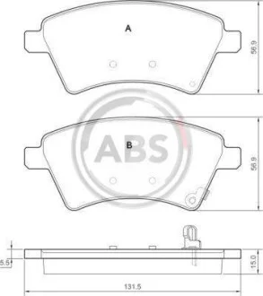 Гальмівні колодки пер. Suzuki SX4 04> A.B.S. 37532