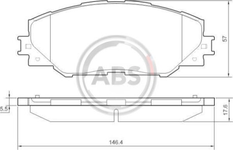 Тормозные колодки пер. RAV 4 05-18/AURIS 07-12 (AKEBONO) A.B.S. 37543