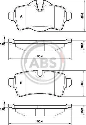Гальмівні колодки зад. MINI Cooper/Clubman 06-15 (LUCAS/TRW) A.B.S. 37629 (фото 1)