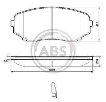 Тормозные колодки пер. Mazda CX-7/CX-9 07- (sumitomo) A.B.S. 37643
