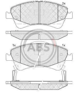 Гальмівні колодки пер. Toyota Avensis 08- (bosch) (150,8x62,5x19,5) A.B.S. 37722