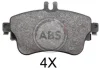 Гальмівні колодки перед. MB B-Class (W246)/A-Class (W176)/CLA (C117) 1.5-1.8 11-18 (LUCAS/TRW) A.B.S. 37912 (фото 1)
