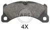 Гальмівні колодки перед. Cayenne (958)/Panamera (971)/Macan (95B) 2.0-4.8 10-23 (BREMBO) A.B.S. 37918 (фото 1)
