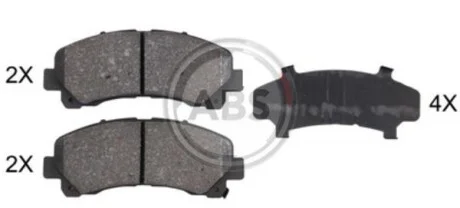 Тормозные колодки пер. D-MAX I/II 02-22 A.B.S. 37943
