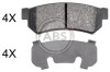 Тормозные колодки зад. Gentra/Lacetti/Lacetti/Nubira 03- A.B.S. 37991 (фото 1)