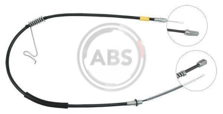 Трос ручного тормоза зад. Transit V184 00- Пр. RWD (двокат.) (1332/1040) A.B.S. K17898