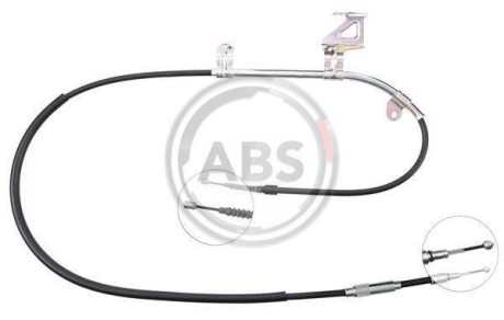 Трос ручного тормоза зад. Superb 02- Пр. (1989/1680 +148) A.B.S. K18398
