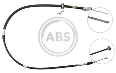 Трос ручного гальма зад. RAV 4 II 00-05 Л. (диск) (1425/1180) A.B.S. K19397