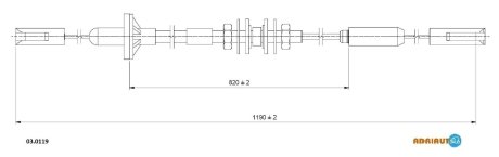 Трос сцепления ADRIAUTO 03.0119
