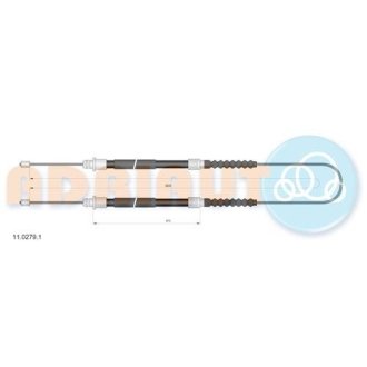 Трос тормозной FIAT Ducato restyling drum brakeR01-/Boxer all drum brakeR02-/Jumper all dr ADRIAUTO 1102791