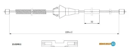 Трос ручника ADRIAUTO 1302401