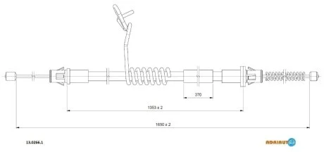 A_ТРОС ГАЛЬМIВНИЙ Ford Transit 2006 ADRIAUTO 1302661
