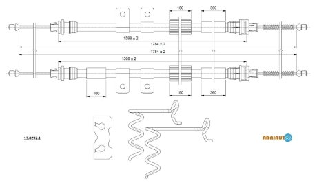 Трос ручника ADRIAUTO 1302921