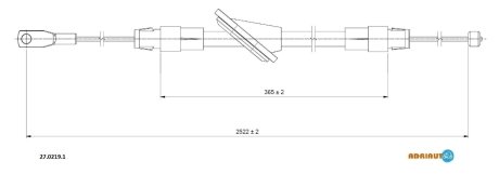 Трос ручника ADRIAUTO 2702191