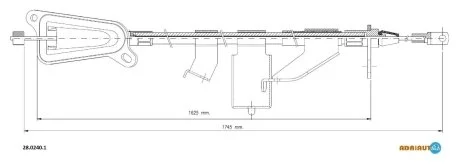 Трос гальмівний NISSAN X-Trail (T30) all LH03- ADRIAUTO 2802401