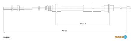 Трос зупиночних гальм ADRIAUTO 3502051
