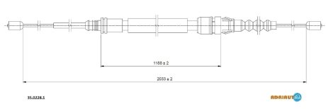 Трос гальмівний PEUGEOT 308 all LH-RH07- ADRIAUTO 3502281