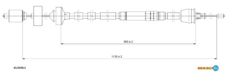 Трос зчеплення Renault/Laguna 2.0, 98- ADRIAUTO ="4101041"