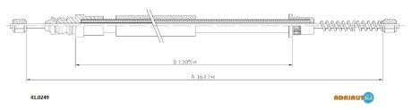 Трос ручного тормоза ADRIAUTO 41.0249