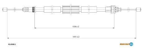 Трос ручника ADRIAUTO 4102681