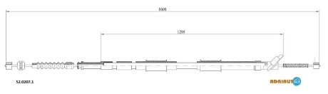 Трос тормозной TOYOTA Corolla AE100/1-CE100-EE100/1 R RH"91- ADRIAUTO 5202071