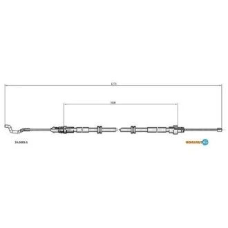 Трос тормозной VW Transporter T5-Caravelle 2.5 TdiRH-LH03- ADRIAUTO 5502051
