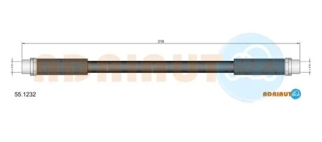 VW Шланг тормозной перед. AUDI A4/6 -01Passat 96- ADRIAUTO 551232